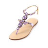 B08FDDR83S ZhuLinFeng Women's Rhinestone Gladiator Sandals Purple Size 7.5