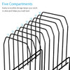 DESIGNA 4 Pack Metal Incline Sorter Vertical File Holder - B07597Q9RY