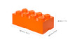 LEGO Storage Brick 8 12.1 L Storage Box with Lid Orange New
