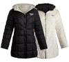 Reebok Womens Winter Jacket,Reversible Sherpa-Lined, Puffer Faux Fur Hood - L New