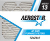 X003VDABHL Aerostar Air Filter 12x24x1 MERV 13 AC Filter 6 Pack - White New