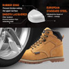 TOSAFZXY WORK SAFETY BOOTS MEN CRAZY-HORSE LEATHER WATERPROOF NON-SLIP YELLOW 9