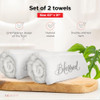 MORANG & CO Large Bath Towel, 100% Cotton, Blessed Series (Pack of 2) - White New