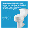 Carex Health Hinged Elongated Toilet Seat Riser 3.5" Height - White New