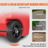 VEVOR 16 Gallon, Portable Storage Tank with Hand Pump Rubber Wheels - RED