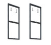 DIYHD 2 Tier Ceiling Mount Pipe Shelf Brackets, Industrial Rustic Storage Black New