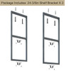 DIYHD 2 Tier Ceiling Mount Pipe Shelf Brackets, Industrial Rustic Storage Black New