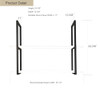 DIYHD 2 Tier Ceiling Mount Pipe Shelf Brackets, Industrial Rustic Storage Black New