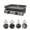 Blackstone 1666 22” Tabletop Griddle with Stainless Steel Faceplate - Black New