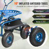 VEVOR Garden Cart Rolling Workseat with Wheels Wagon Scooter Steering Handle