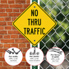 No Thru Traffic Sign, (SI-72817) - White