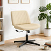 PayLessHere Criss Cross Chair Without Wheels Armless Desk Chair BEIGE New