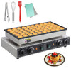 GARVEE 50PCS MINI DUTCH PANCAKES MAKER MACHINE - SILVER STAINLESS STEEL