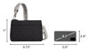 TRAVELON ANTI-THEFT BOHO CLUTCH CROSSBODY - BLACK New