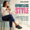100301 Skechers Women's Breathe Easy - Infi Knity, Black, Size 7