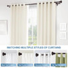 Urbanest Fluted Ball Adjustable Double Drapery Curtain Rod 5/8" - Bronze New