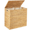 Best Choice Products Large Double Laundry Hamper with Lid - Natural New
