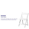 Flash Furniture HERCULES 1000 lb. Capacity White Resin Folding Chair B0075T6E18 New