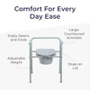 Drive Medical Folding Bedside Commode Adjustable Height Supports 350 lb