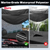 Cerumute Boat Cover 600D Waterproof Boat Covers 14-15.8ft Motor Cover - Black
