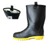 L&M Mens Waterproof Fur Interior Rubber Sole Winter Snow Rain Boots, Size 11