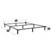 Mofesun Metal Bed Frame King Tool Free Easy Assembly 9-Leg Base - Black