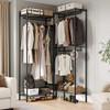 SONGMICS Garment Rack Heavy Duty Clothes Rack Freestanding Portable Wardrobe