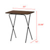 Mainstays 5-Piece Folding Tray Table Set with Stand B08B4YMBY8 - Sawcut Brown