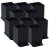 HONYTA 4x4 Post Base Bracket 10 Pack B0BF4P5CWD - Black New