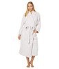 Barefoot Dreams® CozyChic Heathered Towel Robe Women Shawl Collar White 1 New