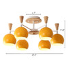 BAYCHEER Nordic Semi Flush Mount Ceiling Light Orb Shade 6 Lights - Yellow