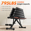 OLIXIS Weight Bench Adjustable Workout Bench for Home Gym B0DK1Q76YL - Black New