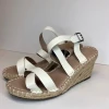 CHARLES BY CHARLES DAVID EGGSHELL NORWAY ESPADRILLES WEDGES - 8.5 - TAN/WHITE