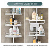 ChoJiah 10 Feet 4 Tiers Corner Shower Caddy, Adjustable Shower Shelf New