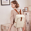 BROMEN Leather Laptop Backpack for 15.6" Computer Travel School Professional