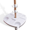 Martexi Martexi Multi-Purpose Umbrella Table Tray with 4 Cup Holders - White