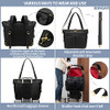DOFASAYI Leather Diaper Bag Atmosphere Bag Backpack Tote Changing Pad - Black
