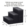 Etna 3-Step Pet Steps with Storage Fold Away Pet Stairs for Dogs Cats - Black New