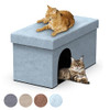 PATHOSIO PETS Cat Hidden Litter Box Furniture Litter Box Enclosure - Light Grey New