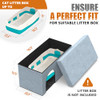 PATHOSIO PETS Cat Hidden Litter Box Furniture Litter Box Enclosure - Light Grey New