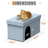 PATHOSIO PETS Cat Hidden Litter Box Furniture Litter Box Enclosure - Light Grey New