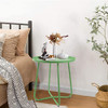 ECOMEX Patio Side Table Waterproof Round Metal - Green New