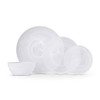 Fortessa La Jolla Glass 16 Piece Dinnerware Set, Service for 4, White New