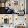 Modern Brass Wall Sconces Indoors, Wall Lighting 14", Gold Bathroom - B0C5WKD6N1 New
