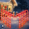 PINPON Candy Cane Lights 22" 10 Pack Christmas Candy Cane Pathway Light New