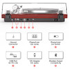 Record Player Turntables Belt-Drive Wireless Output Connectivity ATN3600L MM Red New