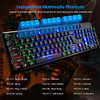 Rechargeable Keyboard and Mouse Wireless 2.4G Drive Free Backlit - Black New