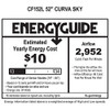 Emerson CF152LWW Curva Sky 52" Modern Ceiling Fan, LED Light (Renewed)