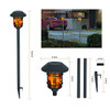 HECARIM Solar Lights Outdoor, 4 Pack Solar Pathway Lights, LED - Pattern D New