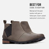 B078VFBVG2 Sorel Women's Emelie Chelsea Boot Waterproof Quarry, Black Size 8
